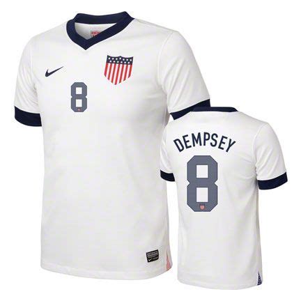 nike usa centennial 2013 dempsey 8 home replica soccer jersey football 